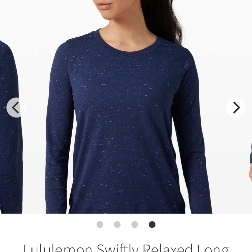 Lululemon Swiftly Relaxed Long Sleeve 2.0 Cosmic Shift Hyper Blue/Black - Picture 2 of 9